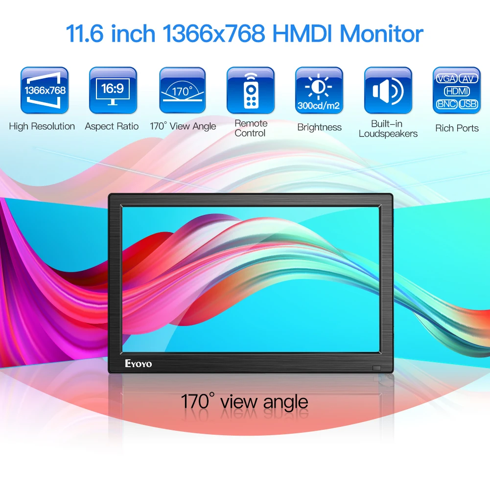 Eyoyo Portable Small HDMI Monitor 12 