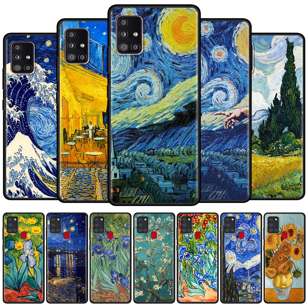 Van Gogh Paintings Case For Samsung Galaxy A51 A12 A21s A71 A32 A52 A22 A72 A41 A03s A11 A42 A02s A01 A81 Silicone Phone Cover