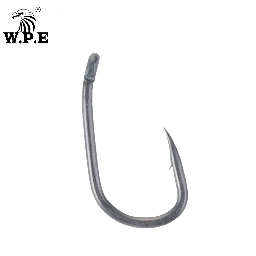 W.P.E Brand 30pcs/lot Coated High Carbon Steel Fishing Hook 4# 6# 8# 10# Barbed Fishhooks Carp Fishing Tackle from Japan