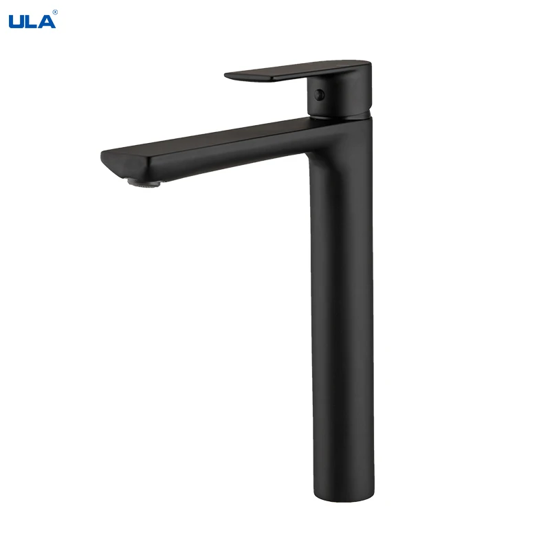 

ULA Brass Basin Sink Faucet Black Chrome Bathroom Deck Mounted Hot Cold Water Basin Mixer Faucet Taps Waterfall Sink Tap Crane