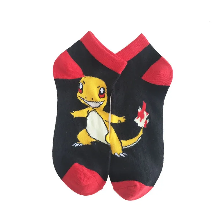 Men Fashion Ankle Cotton Socks Action Figure Pokemon Pikachu Sport Cartoon Christmas Lovers Boat Socks For Teens Man Women image 4