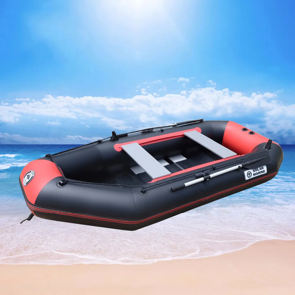 Solarmarine PVC Inflatable Rowing Boat Kayak Dinghy Fishing Ship Hovercraft Canoe Drifting Raft Sailboat Surfing Sailing 270cm