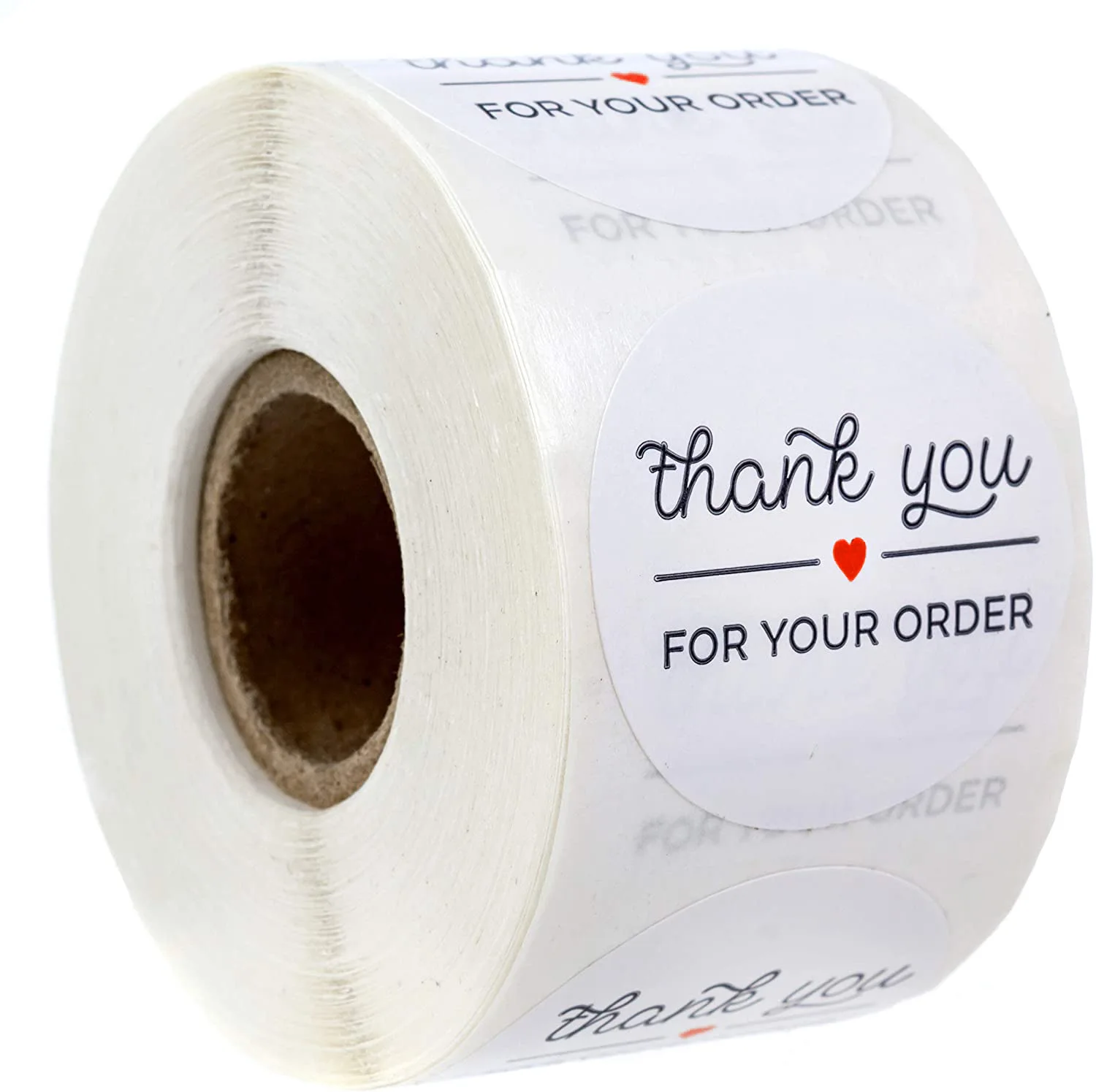 White Thank You For Your Purchase Sticker 1 Inch Round Seal Label Scrapbook Packaging Stationery