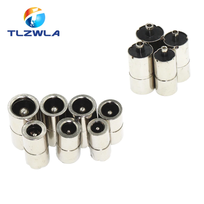 5pcs Copper Female DC Power plug 5.5*2.1mm 3.5*1.3mm 5.5*2.5mm 4.0*1.7mm 2.0*0.6mm 2.5*0.7mm Female Connector For Welding