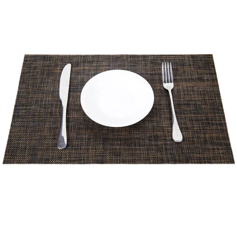 

10pcs Placemats Heat Resistant Stain Resistant Non-Slip for Dining Table Washable Durable Place Mats Weave PVC Table Mats