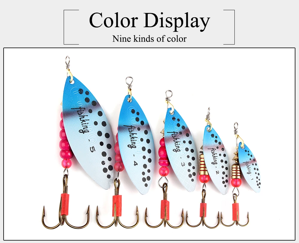 NGB Spinnerbait 4,4g 7,1g 12,6g 17,7g 26,2g Löffelköder für Hecht, Metallköder mit Dreifachhaken, Künstlicher Bass-Köder, Angelköder – Detail 11