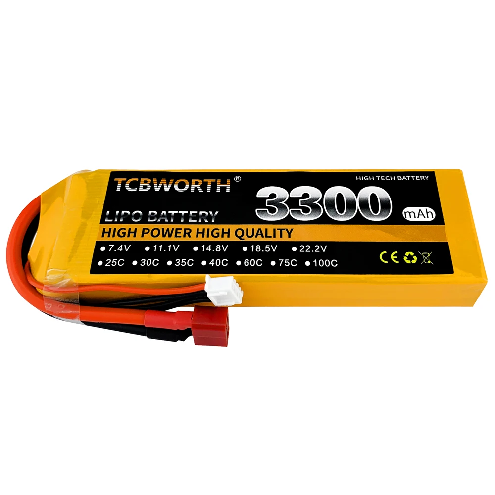 New 3S 11.1V 3300mAh 35C 60C RC LiPo Battery 11.1V For RC Airplane Helicopter Quadcopter Drone Truck Car Boat Toys LiPo 3S