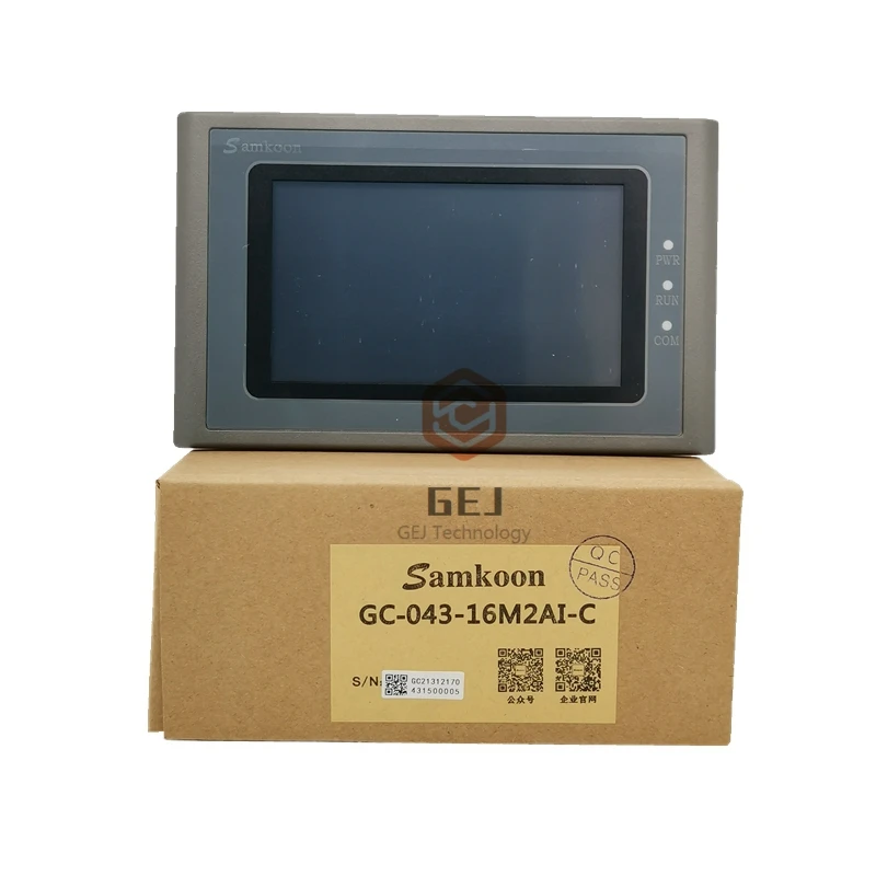 

4.3inch GC-043-16M2AI-C Samkoon DC 24V Resolution 480*272 integrated PLC&HMI 2-way Analog input 2-way High speed counting