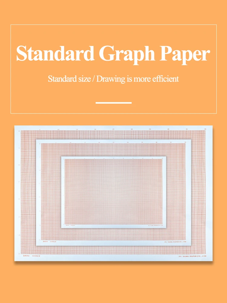 Logarithmisches Papier mit A4-A3/A2-Diagramm, Standard-Koordinatenpapier, Zeichenpapier, Manuskript, Zeichenrechnung, speziell für Design – Detail 1