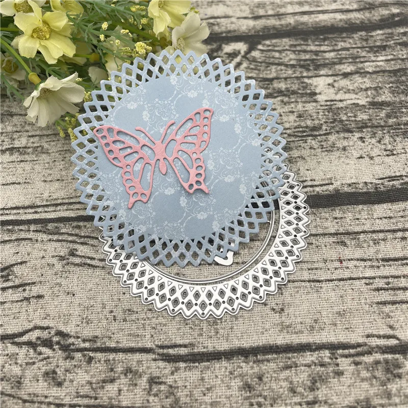 Кружевная рамка фоновая рамка Ремесло металлические режущие штампы для DIY скрапбукинга альбома тиснение бумаги открытки, декоративные поделки