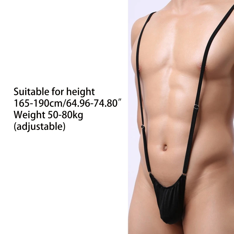 Seksowna bielizna pasek regulowany jednoczęściowy stringi t-spodnie U wypukła kieszeń projekt elastyczny kombinezon jednoczęściowy gejów erotyczne body