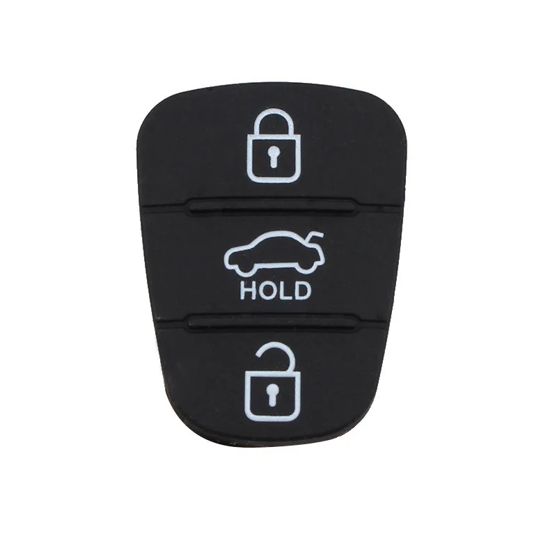 3 Button Remote Car Key Shell Rubber Pad Insert Replacement Fit for Hyundai Solaris Accent Tucson l10 l20 l30 Kia Rio Flip