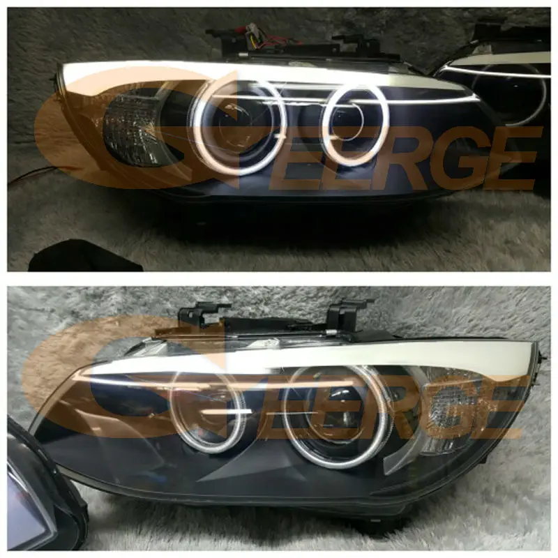For BMW 3 Series E90 E91 E92 E93 M3 2007 - 2013 Xenon Headlight Excellent Ultra Bright CCFL Angel Eyes Kit Halo Rings