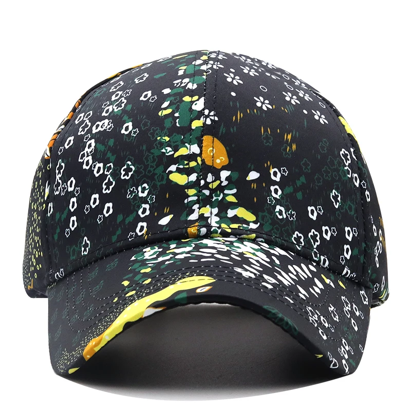 New Trendy Graffiti Pattern Cappellino Baseball Cap Black Hip Hop Hats For Men Women Snapback Face Caps Gorras Para Hombre