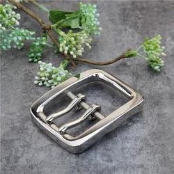 Stainless Steel Luxury Double Pin Tongue Belt Buckles For Men Belt DIY Leather Craft Buckle Belt Men's Waist Belt Buckle SK0015