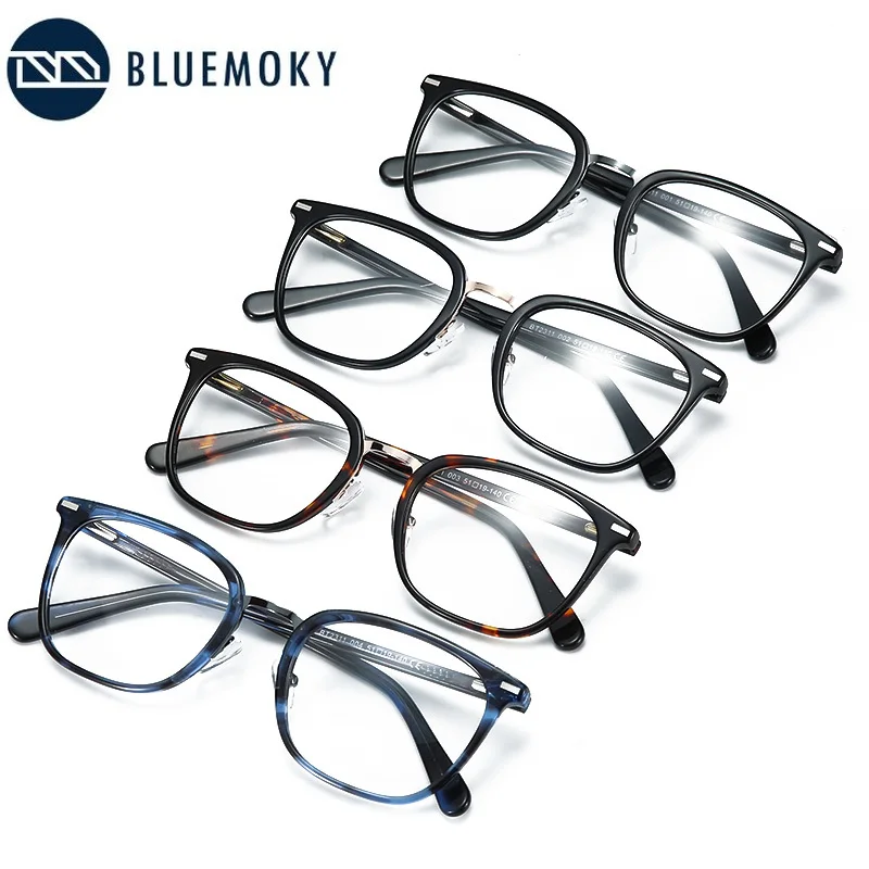 

BLUEMOKY Acetate Square Optical Glasses Frame Fashion Male Women Eyewear Non-Prescription Eyeglasses Unisex