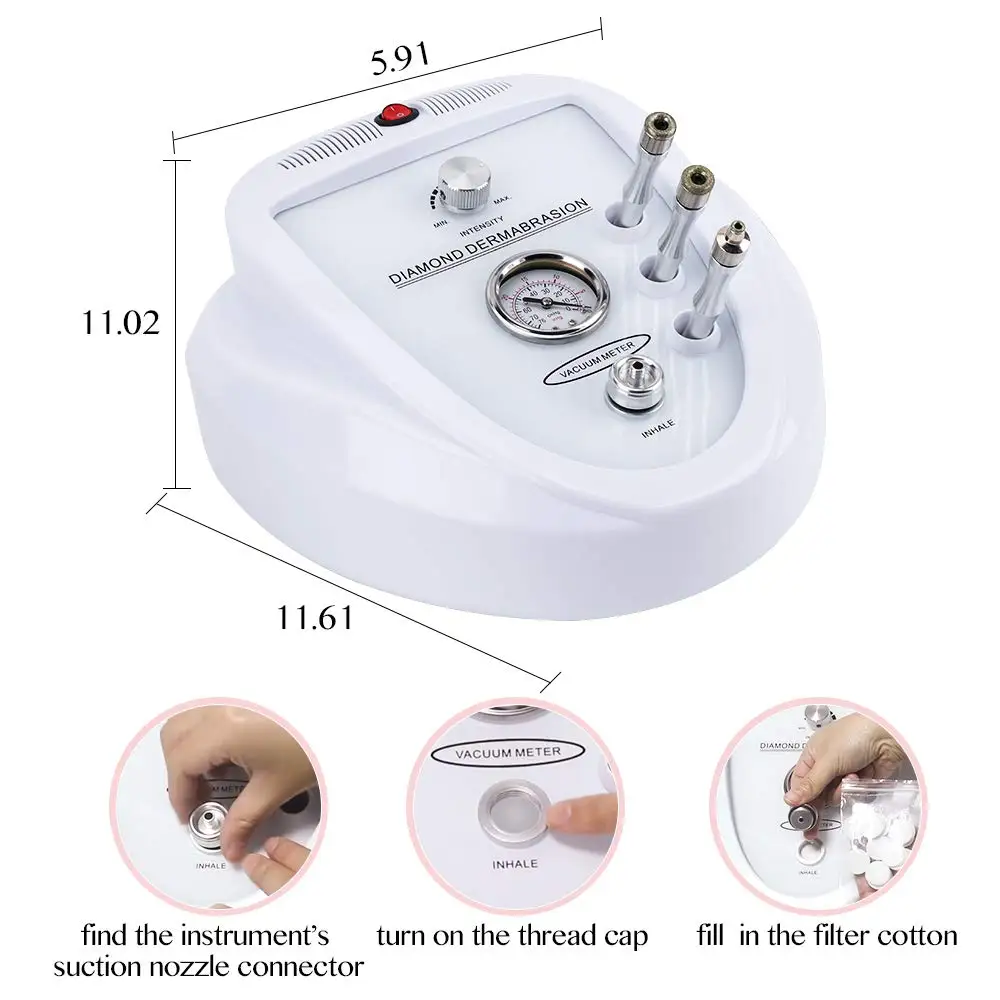 Professional Diamond Microdermabrasion Dermabrasion Machine Vacuum Spray Skin Exfoliation Removal Wrinkle Facial Peeling Device