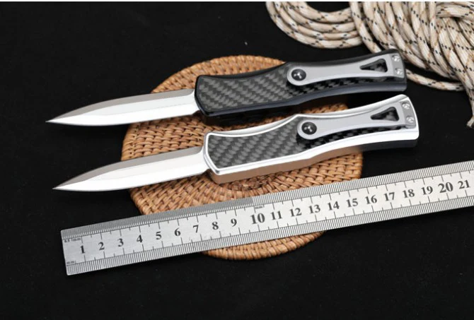 

HERA outdoor travel tactical knife D2 steel Carbon fiber + aluminum handle outdoor camping EDC tool kitchen utility pocket knife