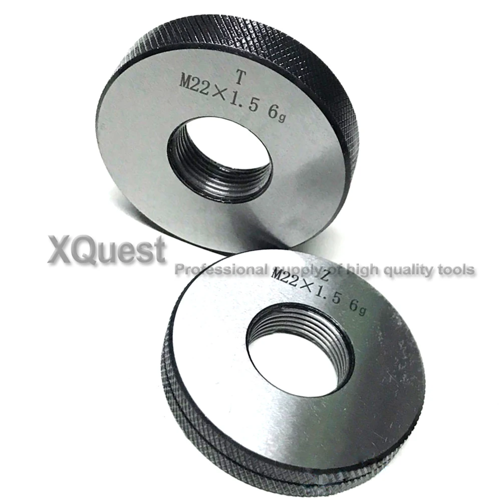 Imagem -04 - Conjunto de Anel de Rosca Métrica 6g M22 M22x2.5 M22x2 M22x1.5 M22x1 t z Parafuso Fino Ferramentas de Detecção M22 1.5 M22 1