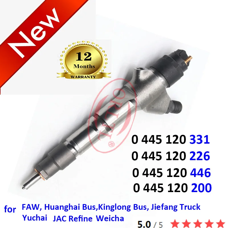 

New Injector 0 445 120331 0 445 120 226 0 445 120 446 0 445 120 200 for Weichai WD10 FAW, Huanghai Bus,Kinglong Bus, Jiefan