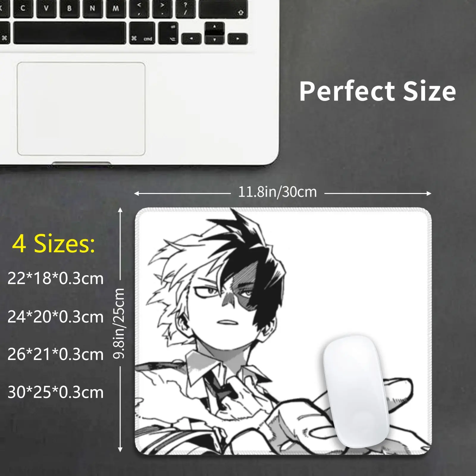 Todoroki Fight Sticker 2 Mouse Pad DIY Print Cushion Anime Manga Bnha New Hot Shoto Todoroki Shoto Todoroki