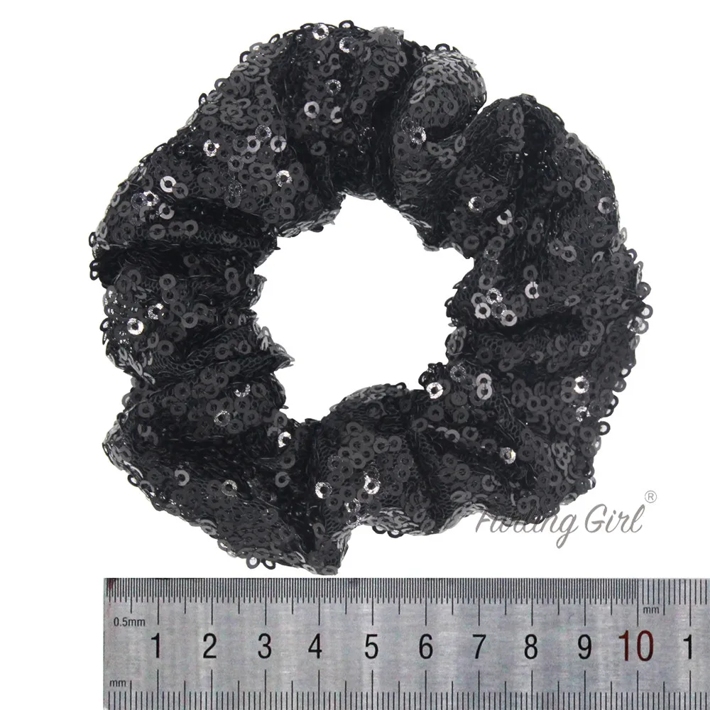 Furling Girl 1 PC Sequins Hair Scrunchies Ponytail Holder Hair Paillette Elastic Hair Bands Party Hair Accessories for Women