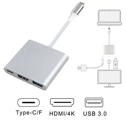 Usb c HDMI Type c Hdmi USB 3.0 Converter Adapter Typec to hdmi HDMI/USB 3.0/Type-C Charging A Aluminum For laptop adapter