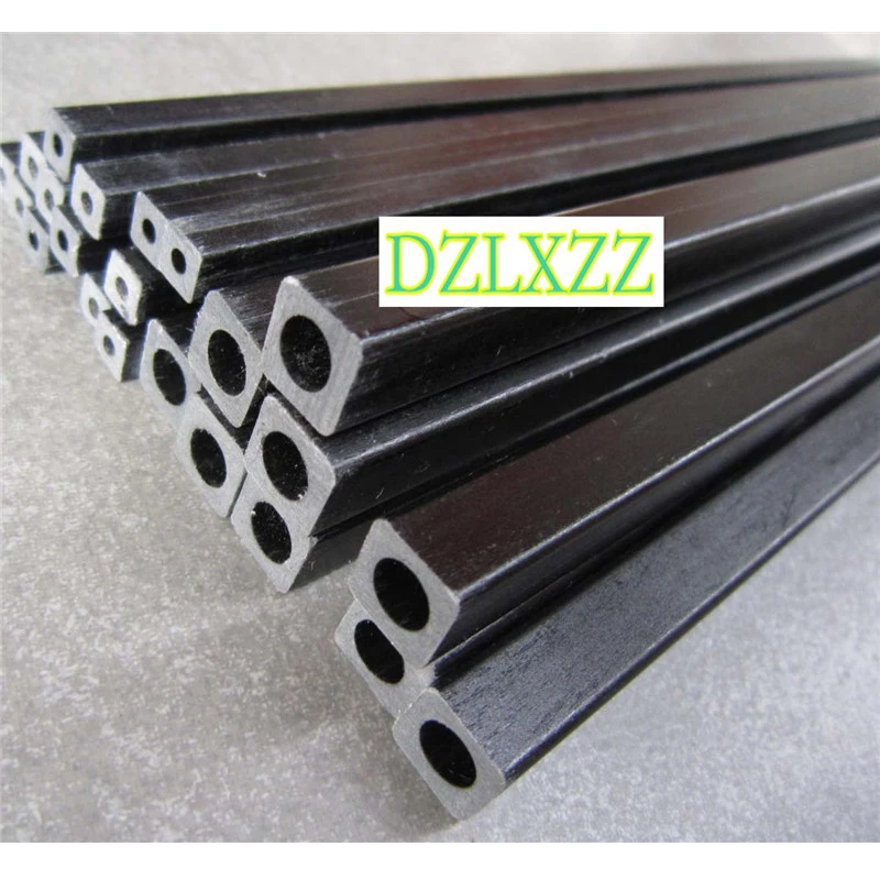 2-10PCS 6X6X2.5MM black glass fiber square tube Outside Square Inside Round Fiberglass Square tube Lenght 500mm