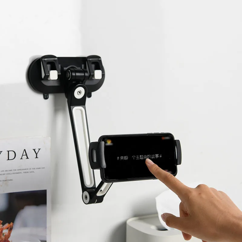 هاتف لوحي حامل حامل مع شفط كأس يناسب 5-12.9 بوصة مصاصة جبل على المطبخ مكتب مكتب الحمام سيارة شاحنة الزجاج الأمامي