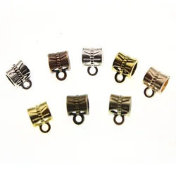 30pcs Silver Gold Color Charm Bail Beads Pendant Clip Clasp Connectors for Bracelet Necklace DIY Jewelry Making Accessories