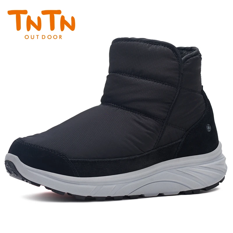 

TNTN Waterproof Hiking Shoes For Men Warm Winter Plush Snow Boots Outdoor Sports Sneakers Ankle Sneakers Women Winter Boots