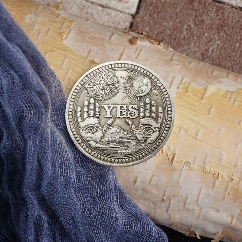 Sim ou sem caveira moeda comemorativa lembrança desafio moedas colecionáveis coleção arte artesanato