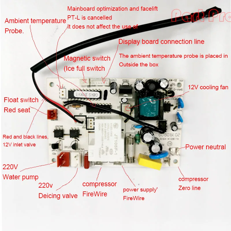 Wotuolai-placa base para máquina de hielo comercial, placa de Control Original para ordenador, HZB-50A, HZB-80