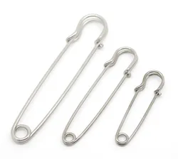 3Pcs Silver color Metal Safety Pins Stitch Holders Brooch Craft Findings DIY Sewing Tools Jewelry Apparel Accessories