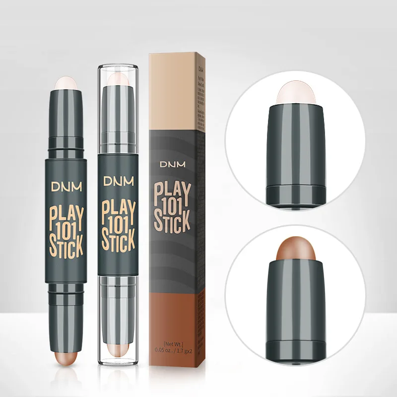 Face Makeup Double-head Corrector Contour Concealers Stick Face Foundation Concealer Pen Highlight Shadow 2 In 1 Sweat Proof