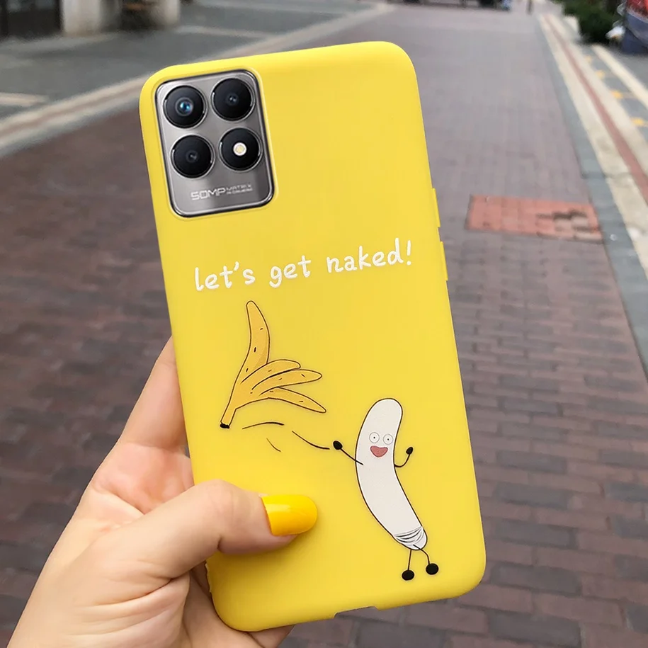 For Realme 8 8i Case Cute Daisy Cactus Painted Phone Cases For Realme 8 Pro RMX3081 Realme8i RMX3151 Soft Cover Protector Fundas