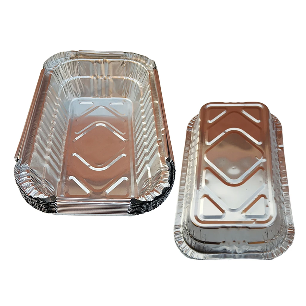 10x Aluminum Foil Grill Drip Pans For  Outdoor BBQ Weber Grills Cooking