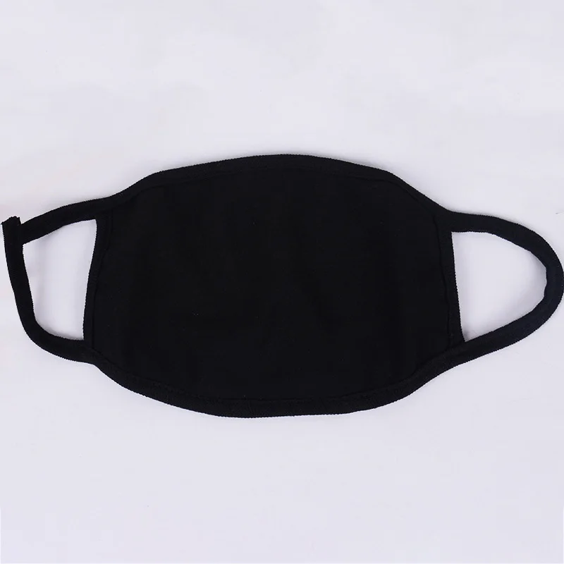 3 layers Adult Unisex Dust Mouth Cotton Mask Mascherine Lavabili Washable Black Face Mask Reusable