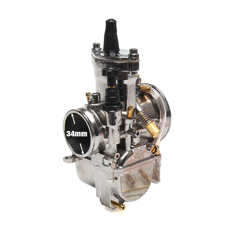 2T 4T Universal PWK 34 Motorcycle Carburetor With Power Jet For Yamaha Suzuki Honda 2/4-stroke 250-350ccc ATV Buggy Quad Go Kart