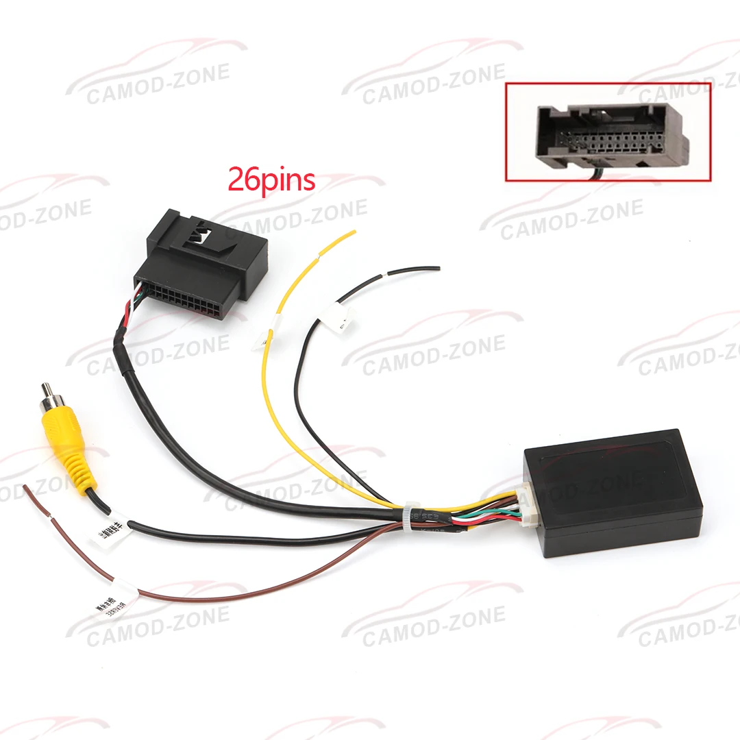 RGB To CVBS Signal 26 PIN Converter Adapter For VW Passat CC Tiguan Original RGB Rearview Camera Aftermarket Android Headunit