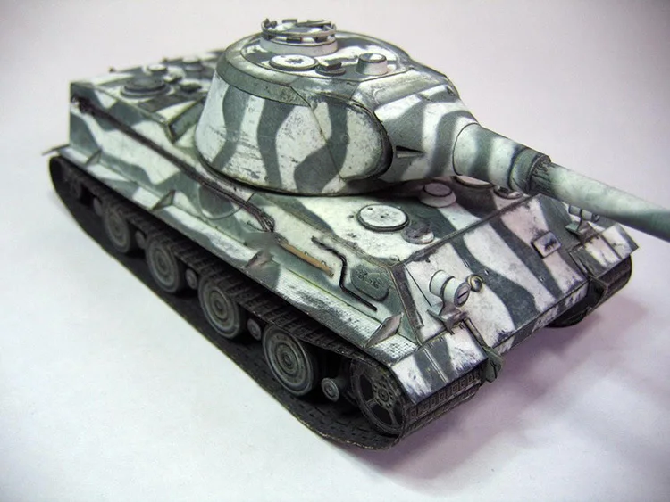 1:35 deutsch Lion Heavy Tank DIY 3D Papier Karte Modell Gebäude Sets Bau Spielzeug Pädagogisches Spielzeug Militärischen Modell