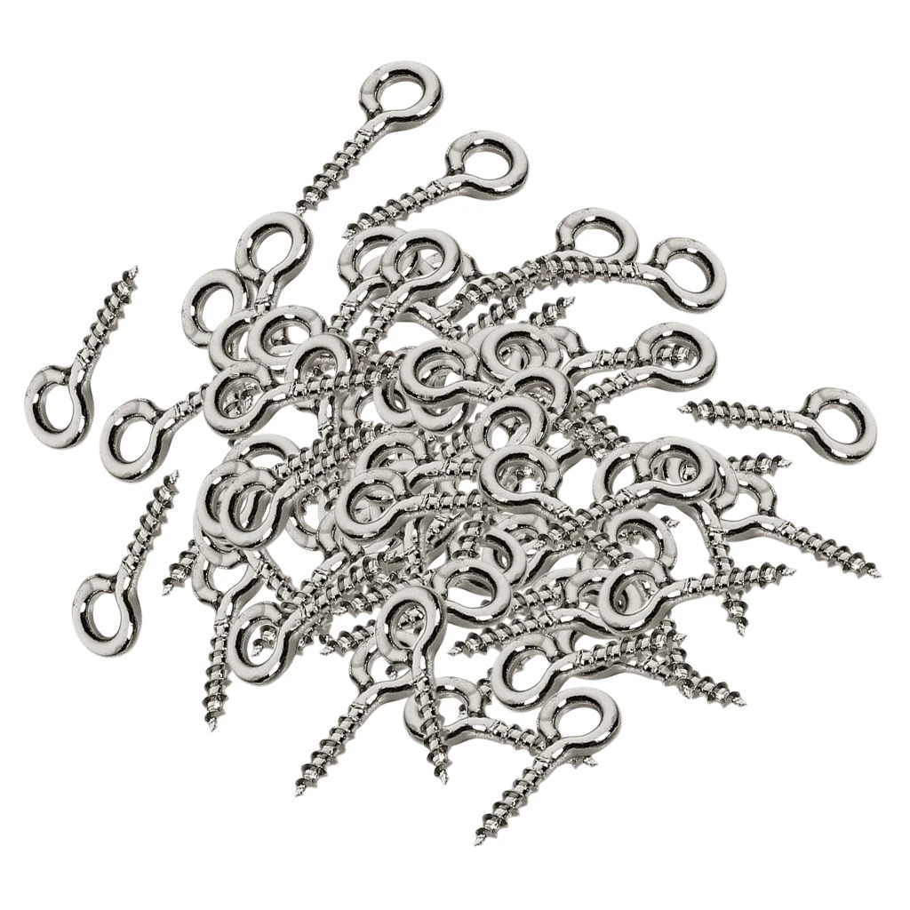 200pcs White K Screw Eye Pins Eyelets Screw for Keychain Jewelry Assortment