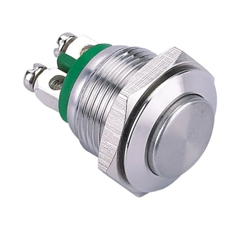 ELEWIND 16MM Momentary (1NO) Nickel plated brass or stainless steel push button switch (PM161H-10/J/N)