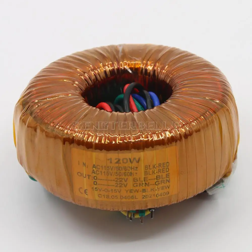 120W (120VA) Toroid Transformer Level A For Audio Amplifier Input:220V Output Voltage :22V+22V 15V+15V