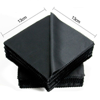 20 pcs/lot Black Microfiber Sunglasses Eyeglasses Cleaning Cloth 13*13cm Glasses Eyewear Clean Lens Cloth Accessories