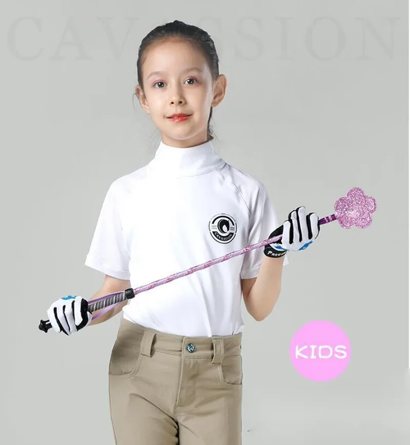 Cavassion-Children Riding Equipment crops, Pink Flower Whip Used for Kids