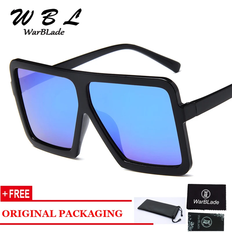 

WarBLade 2019 Oversize Square Sunglasses Vintage Brand Designer Gradient Lens Shades Women Sun Glasses Men Big Frame Glasses