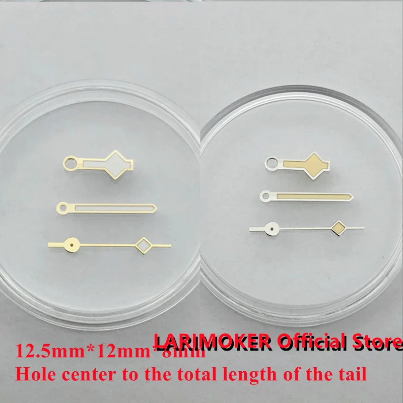 

LARIMOKER золотые, серебряные, зеленые светящиеся стрелки часов подходят для механизма NH35 NH36 ETA 2824 2836 Miyota 8215 821A Mingzhu DG 2813 3804