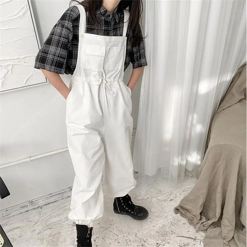 

Ladies With Straight Pants Spring And Autumn New Casual Loose Large Size Korean Nine Minutes With Overalls