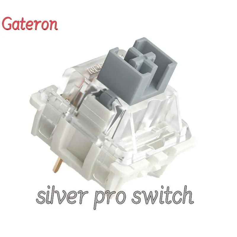 

Gateron Silver Switches Pro Linear Mechanical Keyboard Switch 3 Pin Two-Stage Spring 45gf Keyboard-Switch